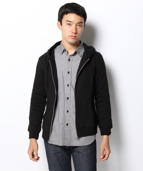 JOURNAL STANDARD（ジャーナルスタンダード）の「UNIONMADE×JS /別注 撥水 スウェットパーカー #（パーカー・メンズ・ブラック/グレー・LARGE/MEDIUM）」の6枚目の写真