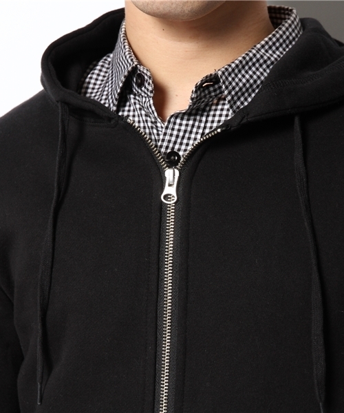 JOURNAL STANDARD（ジャーナルスタンダード）の「UNIONMADE×JS /別注 撥水 スウェットパーカー #（パーカー・メンズ・ブラック/グレー・LARGE/MEDIUM）」の7枚目の写真