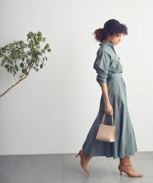 ブランド古着 Mila Owen ミラオーウェン レディース のシャツワンピース グリーン カーキ 緑色系 長袖 古着通販 Zozoused