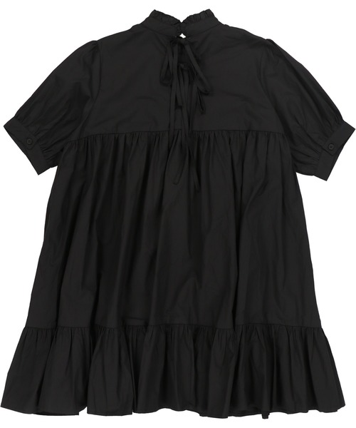 SPINNS（スピンズ）の「ミドルネックティアードフリルワンピース（ワンピース・レディース・ホワイト/ブラック・ONESIZE）」の7枚目の写真