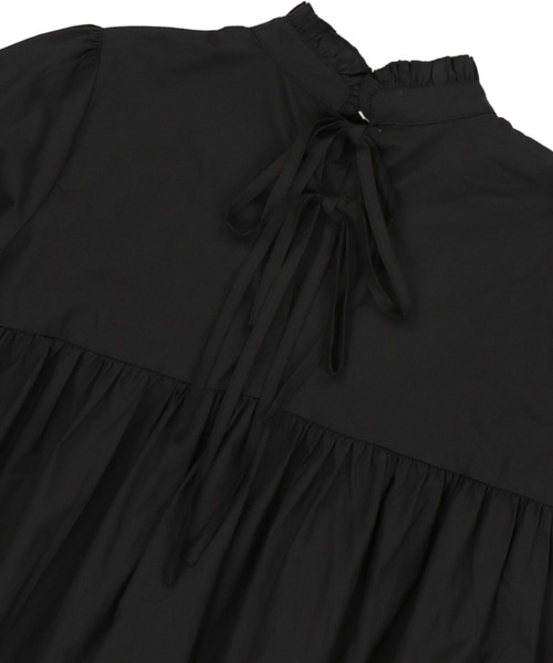 SPINNS（スピンズ）の「ミドルネックティアードフリルワンピース（ワンピース・レディース・ホワイト/ブラック・ONESIZE）」の11枚目の写真