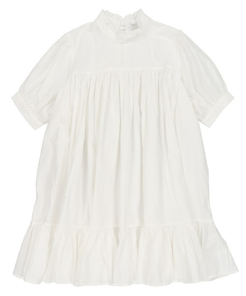 SPINNS（スピンズ）の「ミドルネックティアードフリルワンピース（ワンピース・レディース・ホワイト/ブラック・ONESIZE）」の6枚目の写真