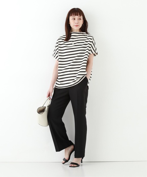 JOINT WORKS（ジョイントワークス）の「J-ボトルネックボーダーTシャツ（Tシャツ/カットソー・レディース・ホワイト/ブラック/キャメル・FREE）」の12枚目の写真