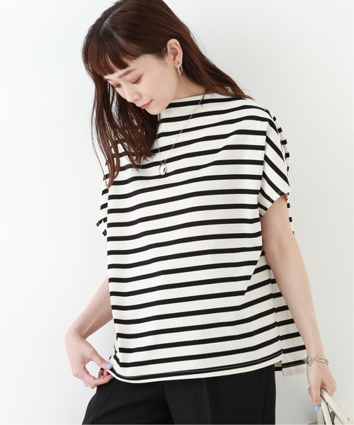 JOINT WORKS（ジョイントワークス）の「J-ボトルネックボーダーTシャツ（Tシャツ/カットソー・レディース・ホワイト/ブラック/キャメル・FREE）」の11枚目の写真