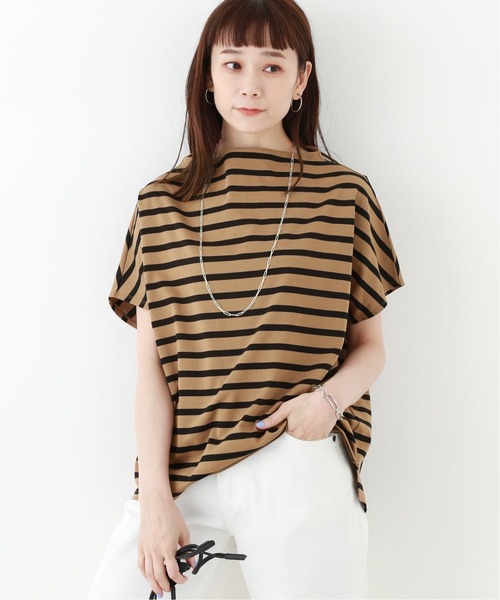 JOINT WORKS（ジョイントワークス）の「J-ボトルネックボーダーTシャツ（Tシャツ/カットソー・レディース・ホワイト/ブラック/キャメル・FREE）」の14枚目の写真