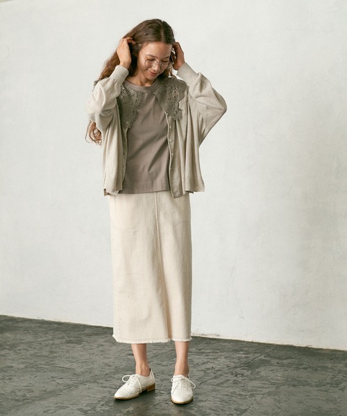 PUAL CE CIN（ピュアルセシン）の「麻天竺カーディガン（カーディガン/ボレロ・レディース・ブラック/ベージュ/モカ/レッド系その他・FREE）」の11枚目の写真