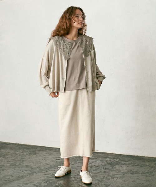 PUAL CE CIN（ピュアルセシン）の「麻天竺カーディガン（カーディガン/ボレロ・レディース・ブラック/ベージュ/モカ/レッド系その他・FREE）」の10枚目の写真