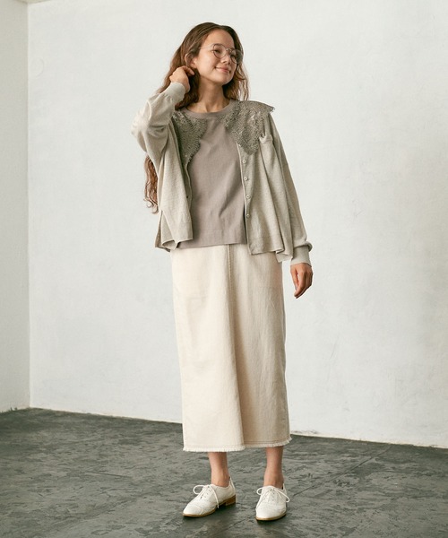 PUAL CE CIN（ピュアルセシン）の「麻天竺カーディガン（カーディガン/ボレロ・レディース・ブラック/ベージュ/モカ/レッド系その他・FREE）」の9枚目の写真