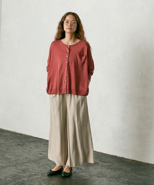 PUAL CE CIN（ピュアルセシン）の「麻天竺カーディガン（カーディガン/ボレロ・レディース・ブラック/ベージュ/モカ/レッド系その他・FREE）」の16枚目の写真