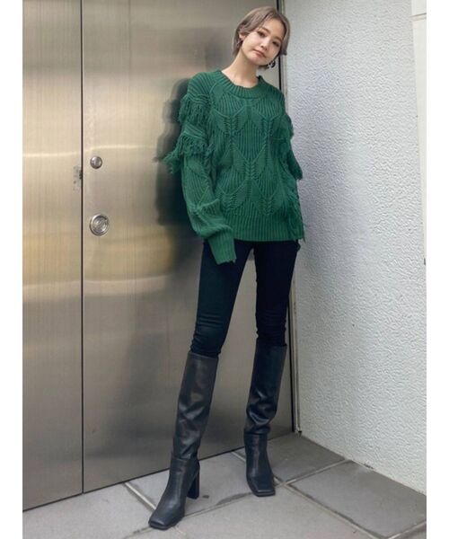 EMODA(エモダ)の「スクエアポイントミドルブーツ(ブーツ・レディース・ブラック/その他・SMALL/MEDIUM/LARGE)」の21枚目の写真