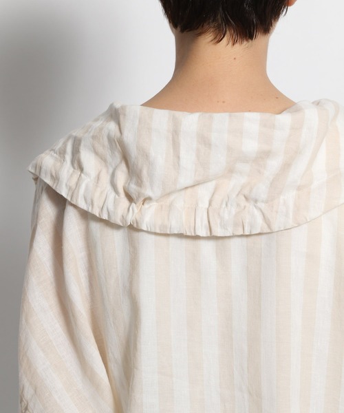 niko and...（ニコアンド）の「麻混ワッシャ襟プルオーバーブラウス（シャツ/ブラウス・レディース・ホワイト/ベージュ/ブルー・MEDIUM/LARGE）」の13枚目の写真