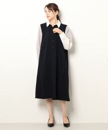 179/WG | 袖切替クレリックシャツワンピース(ワンピース)