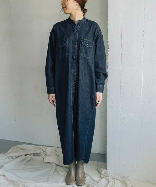URBAN RESEARCH ROSSO(アーバンリサーチロッソ)の「【別注】ROSSO×Lee WORK DRESS(ワンピース・レディース・インディゴブルー/ライトインディゴブルー・FREE)」の7枚目の写真