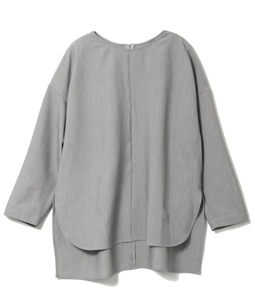 CLEARIMPRESSION (クリアインプレッション)の「TR起毛ボートネックチュニックブラウス【セットアップ対応】(シャツ/ブラウス・レディース・グレー/スミクロ・フリー)」の17枚目の写真
