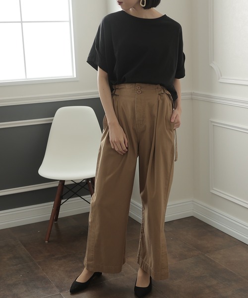 ElegChic(エレグシック)の「立体ドルマンスリーブTシャツ(Tシャツ/カットソー・レディース・ブラック/ホワイト/カーキ・4L/XL/M)」の8枚目の写真