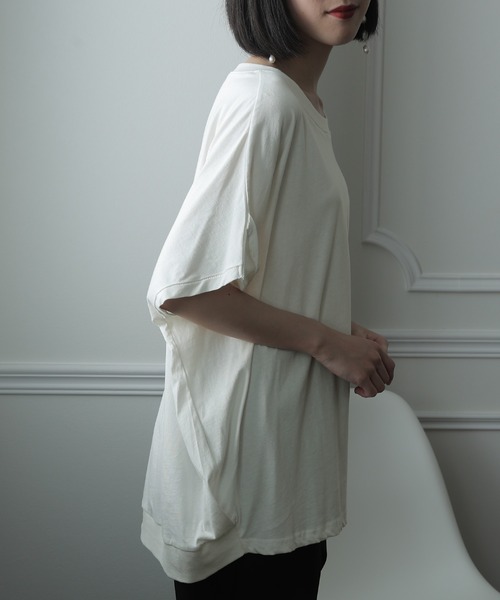 ElegChic(エレグシック)の「立体ドルマンスリーブTシャツ(Tシャツ/カットソー・レディース・ブラック/ホワイト/カーキ・4L/XL/M)」の10枚目の写真