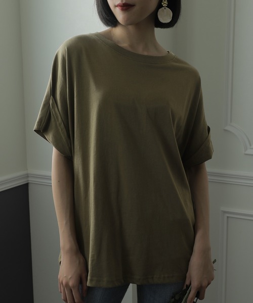 ElegChic(エレグシック)の「立体ドルマンスリーブTシャツ(Tシャツ/カットソー・レディース・ブラック/ホワイト/カーキ・4L/XL/M)」の15枚目の写真