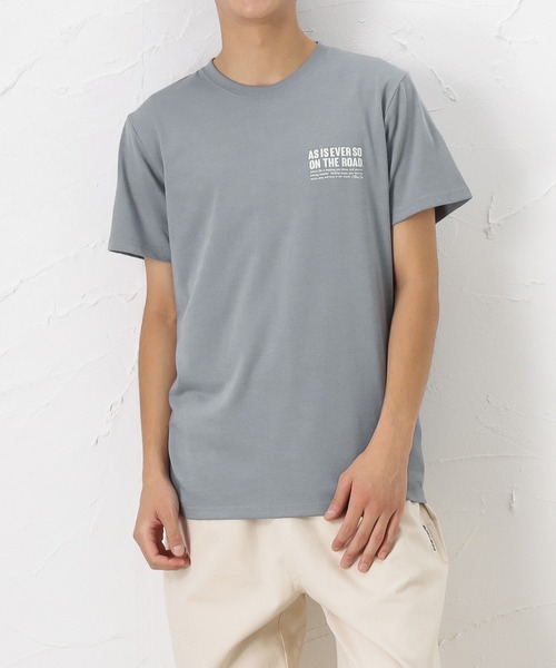 Mac-House(マックハウス)の「T-GRAPHICS フォトプリント半袖Tシャツ(Tシャツ/カットソー・メンズ・パープル/ホワイト×レッド/ホワイト/ブルー/ブラック・M/XL/L)」の1枚目の写真