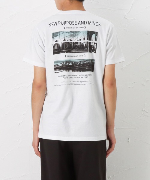 Mac-House(マックハウス)の「T-GRAPHICS フォトプリント半袖Tシャツ(Tシャツ/カットソー・メンズ・パープル/ホワイト×レッド/ホワイト/ブルー/ブラック・M/XL/L)」の19枚目の写真