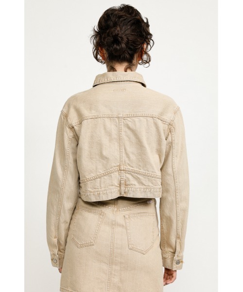 SLY（スライ）の「LUCAS CROP JK-E デニムジャケット（デニムジャケット・レディース・ベージュ・2/1）」の8枚目の写真