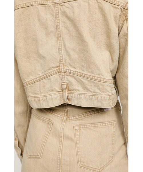 SLY（スライ）の「LUCAS CROP JK-E デニムジャケット（デニムジャケット・レディース・ベージュ・2/1）」の3枚目の写真