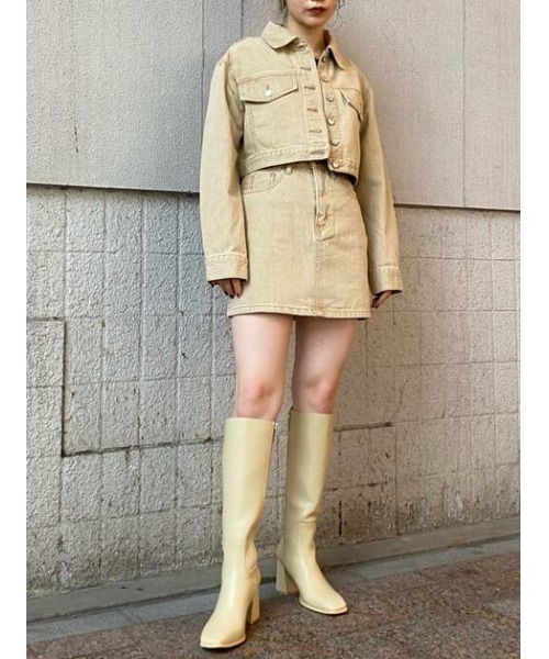 SLY（スライ）の「LUCAS CROP JK-E デニムジャケット（デニムジャケット・レディース・ベージュ・2/1）」の18枚目の写真