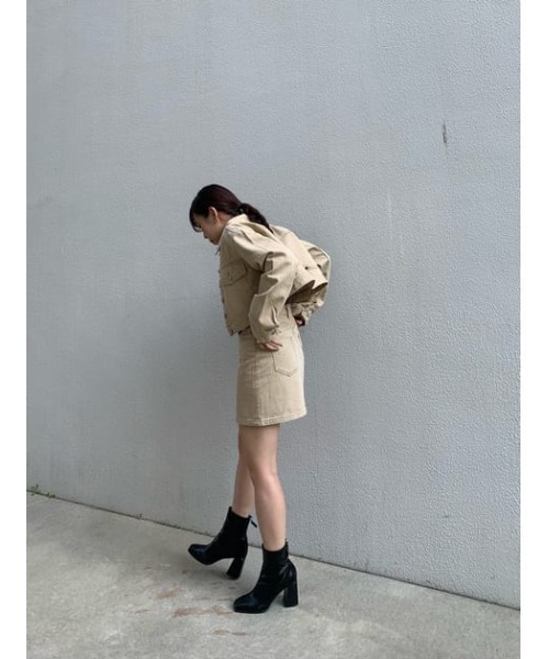 SLY（スライ）の「LUCAS CROP JK-E デニムジャケット（デニムジャケット・レディース・ベージュ・2/1）」の15枚目の写真