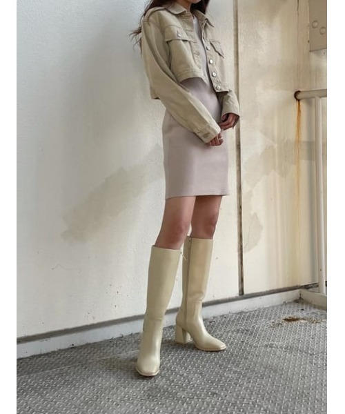 SLY（スライ）の「LUCAS CROP JK-E デニムジャケット（デニムジャケット・レディース・ベージュ・2/1）」の13枚目の写真