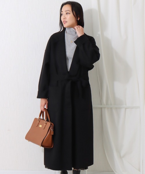 libelle more(リベル モア)の「ダブルフェイスガウンコート(チェスターコート・レディース・ブラック/アイボリー/ブラウン/モカ・M/L)」の18枚目の写真