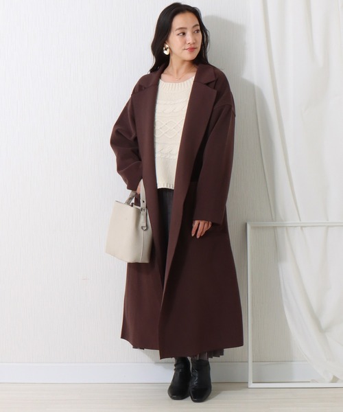 libelle more(リベル モア)の「ダブルフェイスガウンコート(チェスターコート・レディース・ブラック/アイボリー/ブラウン/モカ・M/L)」の16枚目の写真