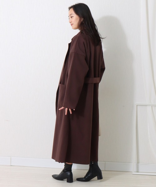 libelle more(リベル モア)の「ダブルフェイスガウンコート(チェスターコート・レディース・ブラック/アイボリー/ブラウン/モカ・M/L)」の15枚目の写真