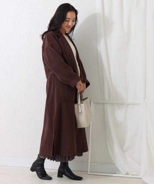 libelle more(リベル モア)の「ダブルフェイスガウンコート(チェスターコート・レディース・ブラック/アイボリー/ブラウン/モカ・M/L)」の13枚目の写真
