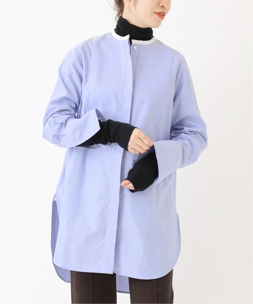 VERMEIL par iena(ヴェルメイユパーイエナ)の「THOMAS MASONボザムシャツ◆(Tシャツ/カットソー・レディース・ホワイト/サックスブルー・FREE)」の2枚目の写真