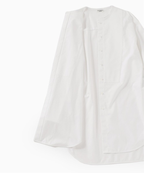 VERMEIL par iena(ヴェルメイユパーイエナ)の「THOMAS MASONボザムシャツ◆(Tシャツ/カットソー・レディース・ホワイト/サックスブルー・FREE)」の12枚目の写真