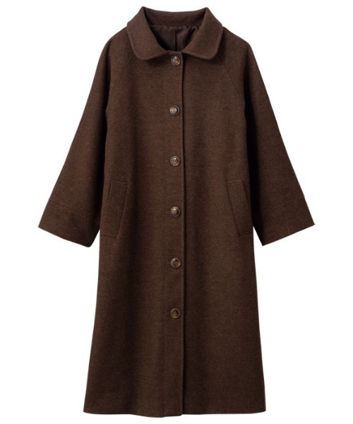 GeeRA（ジーラ）の「《インスタグラマーyumi.さんコラボ》ステンカラーロングコート（その他アウター・レディース・ブラウン・X-LARGE/LARGE/MEDIUM）」の2枚目の写真