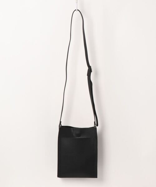 SPINNS（スピンズ）の「フェイクレザー スクエアショルダーバッグ（ショルダーバッグ・メンズ・ブラック/グリーン・ONESIZE）」の11枚目の写真