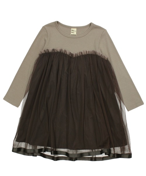 Bee des Bee（ビーデスビー）の「チュール切替えワンピ（ワンピース・キッズ・ブラック/アイボリー・140cm/120cm/110cm/130cm/100cm/150cm）」の4枚目の写真