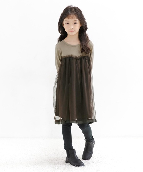 Bee des Bee（ビーデスビー）の「チュール切替えワンピ（ワンピース・キッズ・ブラック/アイボリー・140cm/120cm/110cm/130cm/100cm/150cm）」の8枚目の写真