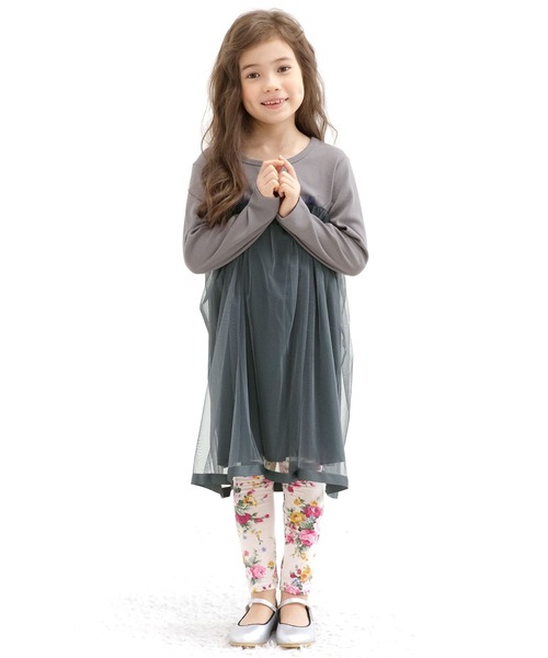 Bee des Bee（ビーデスビー）の「チュール切替えワンピ（ワンピース・キッズ・ブラック/アイボリー・140cm/120cm/110cm/130cm/100cm/150cm）」の11枚目の写真