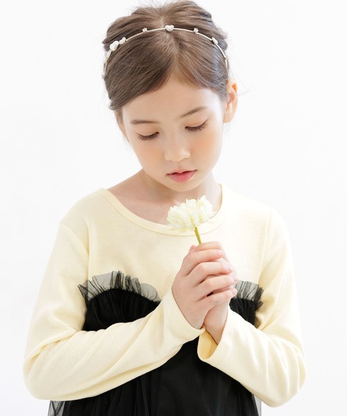 Bee des Bee（ビーデスビー）の「チュール切替えワンピ（ワンピース・キッズ・ブラック/アイボリー・140cm/120cm/110cm/130cm/100cm/150cm）」の15枚目の写真
