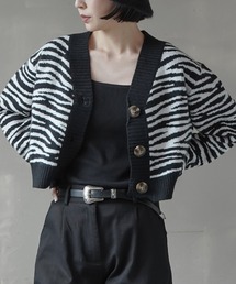 SPINNS | ゼブラ ショートカーディガン(カーディガン/ボレロ)