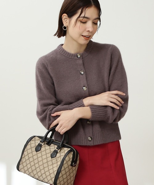 N.(N. Natural Beauty Basic)(エヌエヌナチュラルビューティーベーシック)の「◆ウォッシャブルフォックス混ニットカーディガン(カーディガン/ボレロ・レディース・アイボリー/モカ/ネイビー/ピンク・MEDIUM)」の3枚目の写真