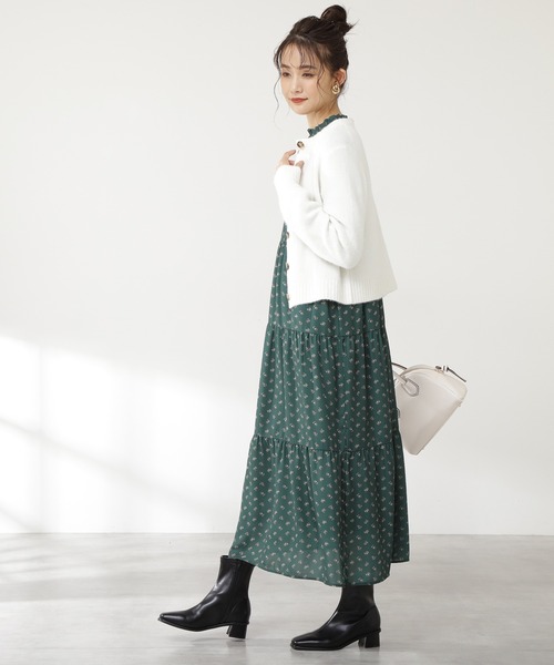 N.(N. Natural Beauty Basic)(エヌエヌナチュラルビューティーベーシック)の「◆ウォッシャブルフォックス混ニットカーディガン(カーディガン/ボレロ・レディース・アイボリー/モカ/ネイビー/ピンク・MEDIUM)」の5枚目の写真