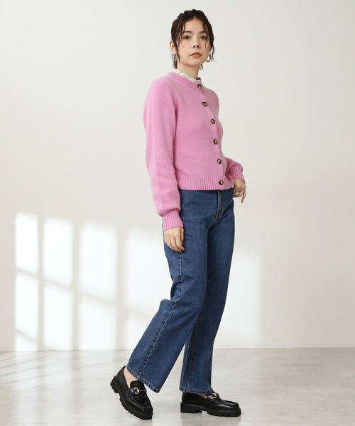 N.(N. Natural Beauty Basic)(エヌエヌナチュラルビューティーベーシック)の「◆ウォッシャブルフォックス混ニットカーディガン(カーディガン/ボレロ・レディース・アイボリー/モカ/ネイビー/ピンク・MEDIUM)」の12枚目の写真