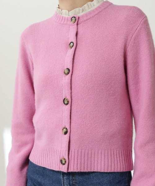 N.(N. Natural Beauty Basic)(エヌエヌナチュラルビューティーベーシック)の「◆ウォッシャブルフォックス混ニットカーディガン(カーディガン/ボレロ・レディース・アイボリー/モカ/ネイビー/ピンク・MEDIUM)」の14枚目の写真