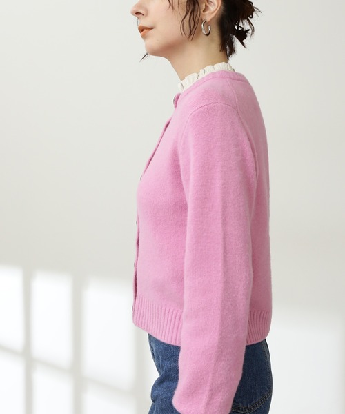 N.(N. Natural Beauty Basic)(エヌエヌナチュラルビューティーベーシック)の「◆ウォッシャブルフォックス混ニットカーディガン(カーディガン/ボレロ・レディース・アイボリー/モカ/ネイビー/ピンク・MEDIUM)」の6枚目の写真