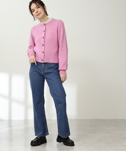 N.(N. Natural Beauty Basic)(エヌエヌナチュラルビューティーベーシック)の「◆ウォッシャブルフォックス混ニットカーディガン(カーディガン/ボレロ・レディース・アイボリー/モカ/ネイビー/ピンク・MEDIUM)」の11枚目の写真