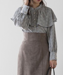 【WEB限定カラー有り】ひらりケープブラウス