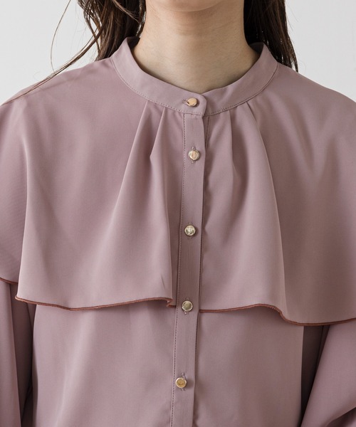 natural couture（ナチュラルクチュール）の「【WEB限定カラー有り】ひらりケープブラウス（シャツ/ブラウス・レディース・ブラック/ピンク/アイボリー/モカ/その他1/その他2・FREE）」の19枚目の写真
