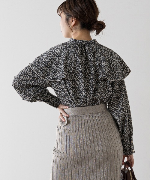 natural couture（ナチュラルクチュール）の「【WEB限定カラー有り】ひらりケープブラウス（シャツ/ブラウス・レディース・ブラック/ピンク/アイボリー/モカ/その他1/その他2・FREE）」の12枚目の写真
